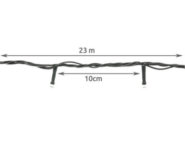 Рождественские гирлянды 200 светодиодов для улицы, холодный белый цвет