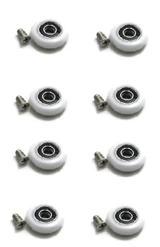 KÓŁKA DO ROLKI ZAPAS ŚRUBKA KABINA PRYSZNICOWA 23MM 8 SZTUK KOMPLET