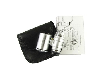 УВЕЛИЧИТЕЛЬНЫЙ МИКРОСКОП ДЛЯ ЮВЕЛИРНЫХ ИЗДЕЛИЙ 60x 2 LED ПРОФЕССИОНАЛЬНЫЙ