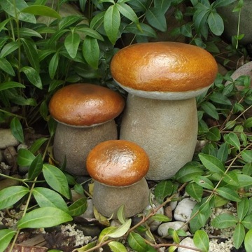 фигурки садовых грибов, набор из 3 шт., подарок