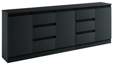 048-051 KOMODA/ZESTAW B2+1d3s/190cm - CZARNY