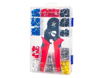 ПРЕСС-ОБЖИМНАЯ МАШИНА ДЛЯ ПРОВОДНЫХ ВТУЛОК 0,25 - 10,0 мм2 + НАБОР 1200 СОЕДИНИТЕЛЕЙ