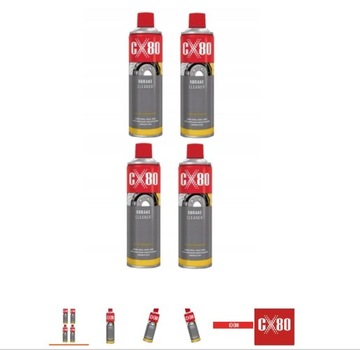 ZMYWACZ DO HAMULCÓW CX-80 BRAKE CLEANER ODTŁUSZCZACZ 600ML 4 SZTUKI SPRAY