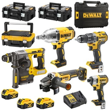 DEWALT ZESTAW COMBO ELEKTRONARZĘDZI DCD791 DCG405 DCH273 DCF887 DCF899