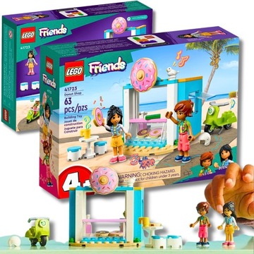 LEGO FRIENDS 41723 CUKIERNIA Z PĄCZKAMI Zestaw 4+ Skuter Słodycze Pączek