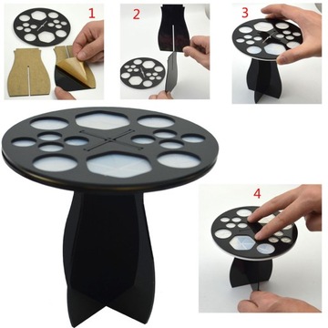 1szt Uchwyt pędzla do makijażu Okrągły akrylowy st