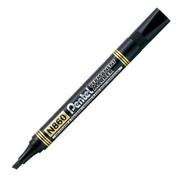 Marker permanentny PENTEL ścięty - Czarny N860