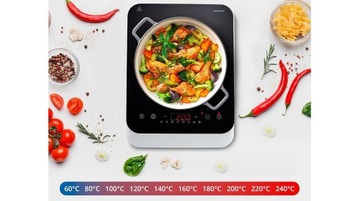 ПОРТАТИВНАЯ ИНДУКЦИОННАЯ ПЛИТА MD18490, 2000 Вт, ТАЙМЕР, 8 ПРОГРАММ