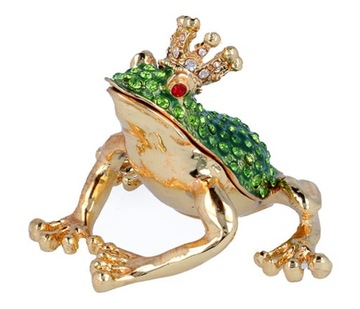 Szkatułka ŻABA puzderko ŻABKA figurka metal