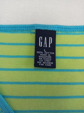 GAP T-SHIRT DAMSKI KOSZULKA BAWEŁNA PASKI r. M/L