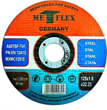 ДИСКИ РЕЖНЫЕ ПО МЕТАЛЛУ 125x1,0 MET-FLEX