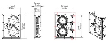 Martin Logan IW5-LCR ДИНАМИК ДЛЯ ВСТРАИВАЕМОЙ В СТЕНУ