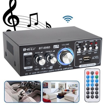 RECEIVER 360W BLUETOOTH USB STEREO AMPLIFIER FM Radio MP3 220V / 12V