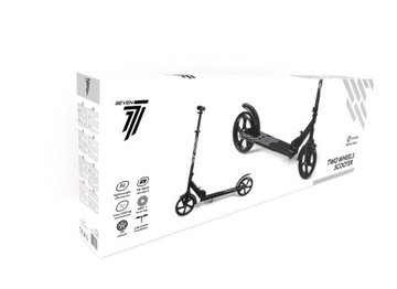 ДВУХКОЛЕСНЫЙ СКЛАДНОЙ ЧЕРНЫЙ САМОКАТ ДЛЯ МОЛОДЕЖИ И ВЗРОСЛЫХ С ТОРМОЗОМ