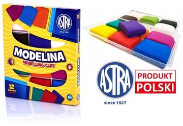Пластилин Astra 12 цветов, термореактивный.