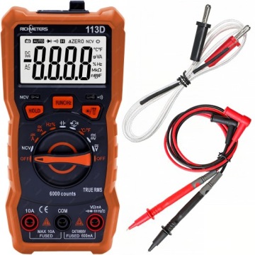 Ruční Multimetr Pro Měření Napětí Proudu Digitální Měřič Richmeters RM113D