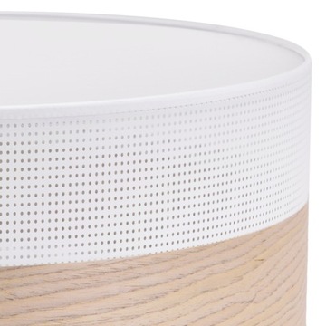 LAMPA SUFITOWA WISZĄCA PLAFON BIAŁY 50CM DO SYPIALNI SALONU ABAŻUR FORNIR