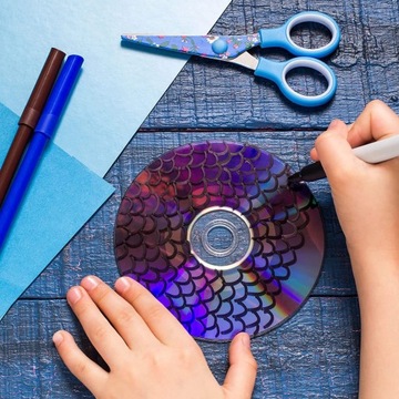 КРЕАТИВНЫЕ ЧИСТЫЕ КОМПАКТ-ДИСКИ ДЛЯ РИСОВАНИЯ своими руками, 10 ШТ.