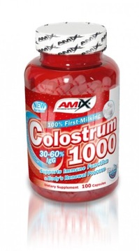 Colostrum 1000mg 200 mg IgG Amix odporność wzmocnienie regeneracja 100 kap