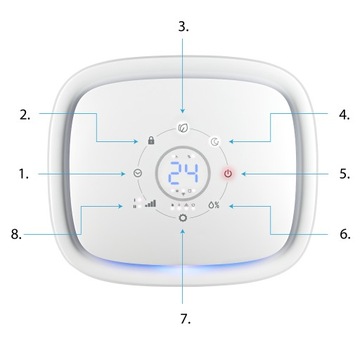 Osuszacz powietrza Oczyszczacz powietrza Yoer 210W 12L/24 h +WiFi +AROMA