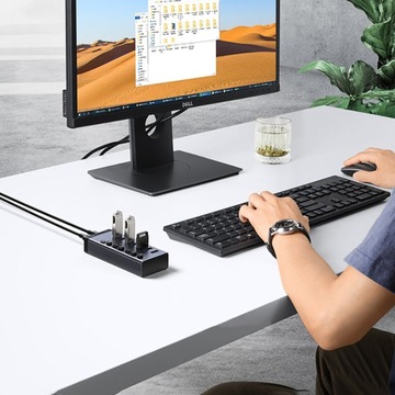 АДАПТЕР UGREEN HUB МНОГОФУНКЦИОНАЛЬНЫЙ РАЗВЕТВИТЕЛЬ USB / USB C - PD 7x USB A 3.0