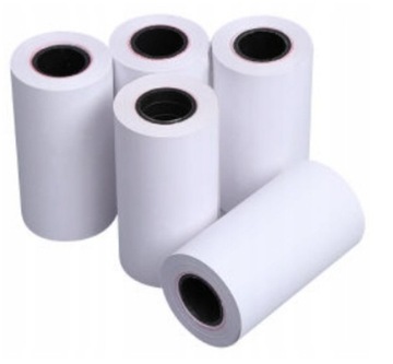 5x PAPIER SAMOPRZYLEPNY ROLKI NAKLEJKI DO APARATU