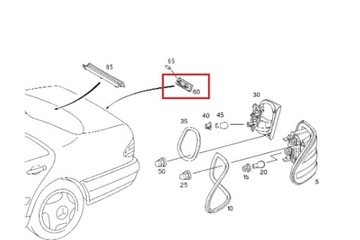 MERCEDES W202 W210 LAMPA OSVĚTLENÍ TABULKY SPZ ORIGINÁLNÍ