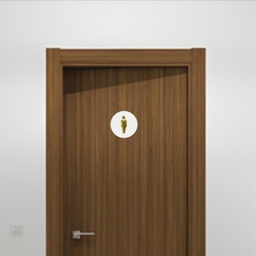 Столовая туалетная туалет мужская пиктограмма маркировка для гравировки двери белый 14 см.