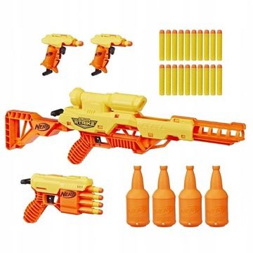 НАБОР NERF ALPHA 4 КОМПЛЕКТА WOLF LR-1 STINGER SD-1 FANG QS-4 МИШЕНИ E8444