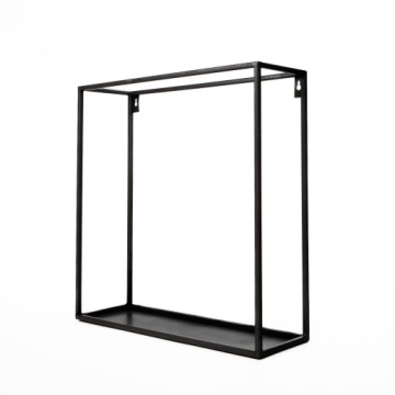 МЕТАЛЛИЧЕСКАЯ ПОДВЕСНАЯ ПОДСТАВКА ДЛЯ ЦВЕТОВ НА НАСТЕНУ СРЕДНЯЯ ПОДВЕСНАЯ ПОЛКА ЧЕРНАЯ 40 СМ