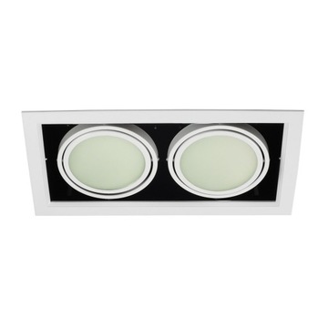 ДВОЙНОЙ ФОНАРЬ СКРЫТОГО МОНТАЖА AR111 ES111 GU10 БЕЛЫЙ