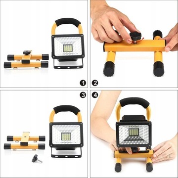 ГАЛОГЕННАЯ ПЕРЕНОСНАЯ ЛАМПА СТРОИТЕЛЬНАЯ ПРОЖЕКТОР SMD LED ПОИСК 30ВТ