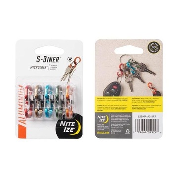 Nite Ize S-Biner MicroLock Aluminum 5 szt Assorted