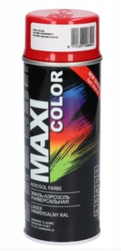 MAXI COLOR RAL 3002 FARBA LAKIER CZERWONY SPRAY