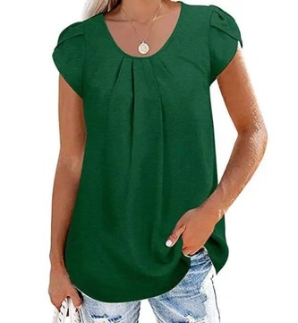 Fashion Woman Blouse 2023 Solid Color Short Sleeve