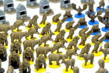 Ark Nova - набор из 217 маркеров - монеты, здания, животные, рабочие