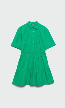 STRADIVARIUS sukienka koszulowa zielona damska S