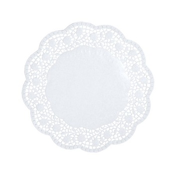 SERWETKI ozdobne pod ciasto tort papierowe okrągłe 18cm 100 szt.