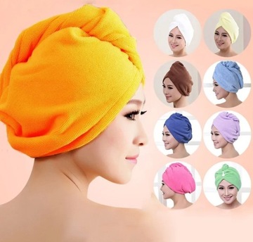 Женское полотенце для сушки волос, впитывающее, быстросохнущее из микрофибры.