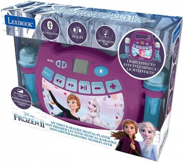 LEXIBOOK ZESTAW KARAOKE FROZEN 2 DLA DZIECI ODTWARZACZ BLUETOOTH MIKROFON