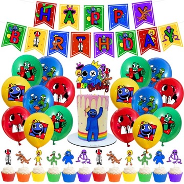 Balony Rainbow Friends Urodziny udekorować Zestaw