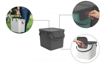 Модульный контейнер для сортировки мусора 40л Rotho антрацит