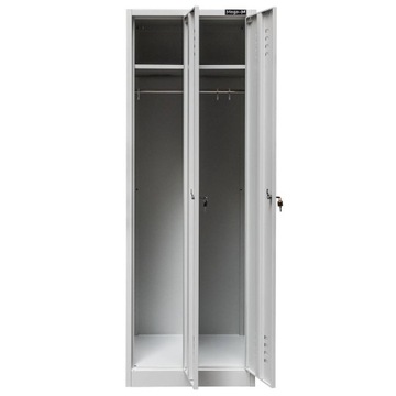 Шкаф для одежды охраны труда, МЕТАЛЛ, ДВУХДВЕРНЫЙ, 180х60х50 см Мега-М