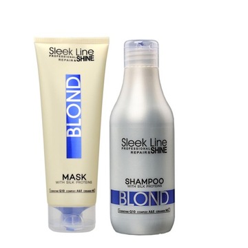 STAPIZ SLEEK LINE BLOND Szampon + Maska ZESTAW