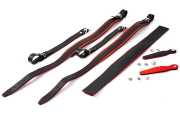 ZESTAW pasów, pasków POLSKIE STANDARD BLACK/RED do akordeonu 96 b