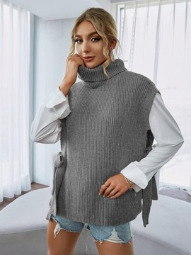 СЕРЫЙ ТРИКОТАЖНЫЙ ЖИЛЕТ ДЛЯ ГОЛЬФА SHEIN S