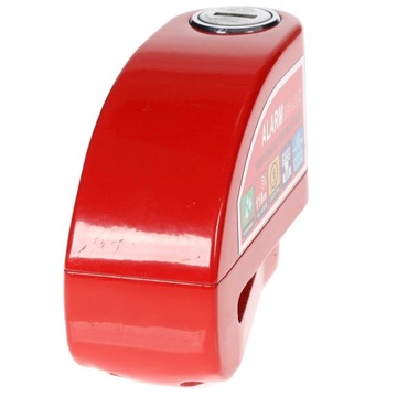BLOKADA MOTOCYKLOWA Z ALARMEM 110dB czerwona UNIT