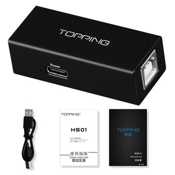 IZOLATOR AUDIO TOPPING HS01 CZARNY USB 2.0