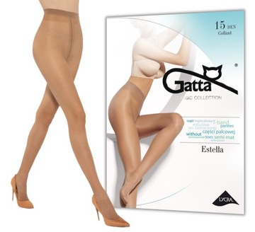 Rajstopy damskie Gatta ESTELLA 15 DEN 3-M BEIGE