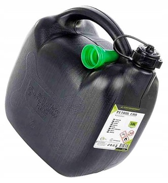 NA J8B73 PALIWO, 10L, OWALNY, CZARNY KANISTER PLAS